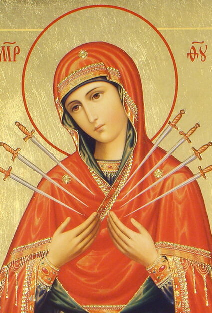 Икона Богородицы Семистрельная (Икона Божьей Матери, именуемая «Семистрельная») 1830