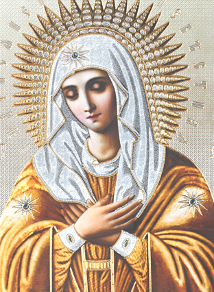 Икона Божьей Матери "Умиление" Серафимо-Дивеевская (Икона Божьей Матери, именуемая «Умиление") (1885)